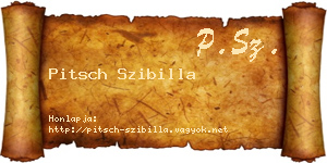 Pitsch Szibilla névjegykártya